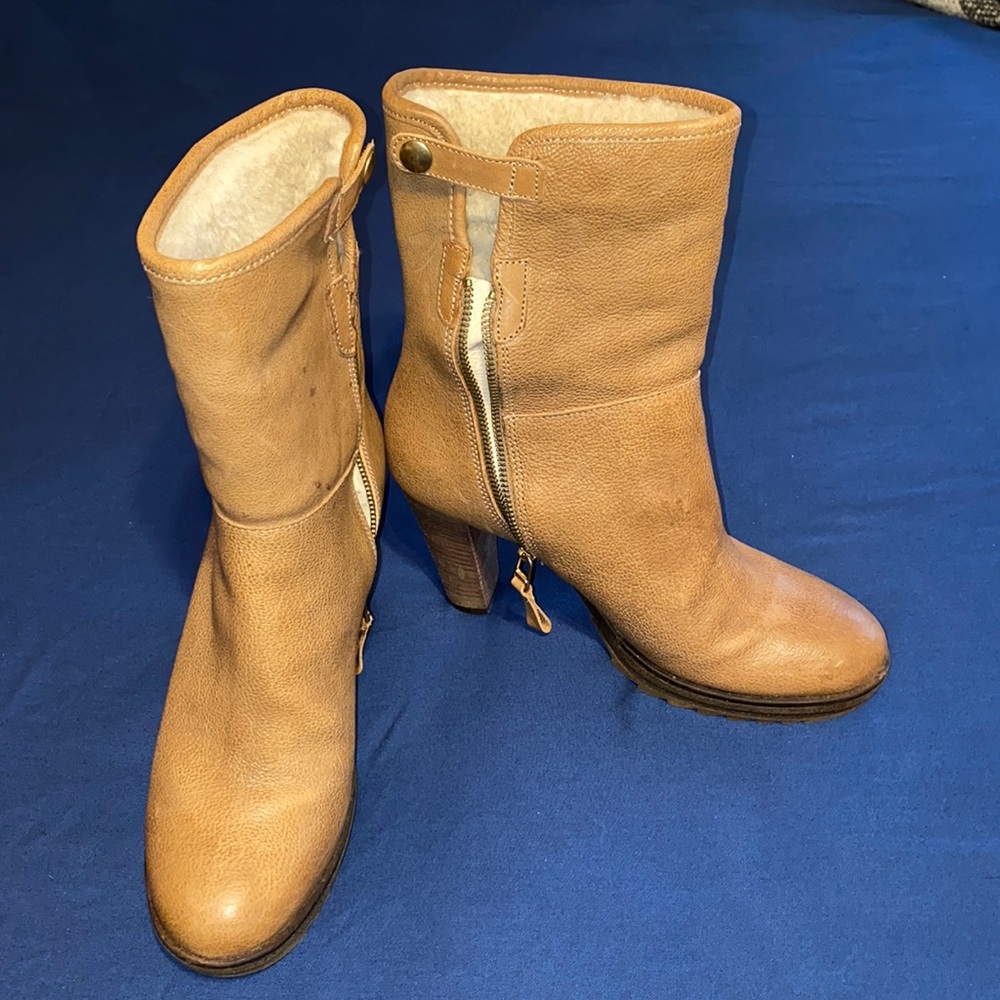 Fred De La Bretoniere Shearling Leather Boots